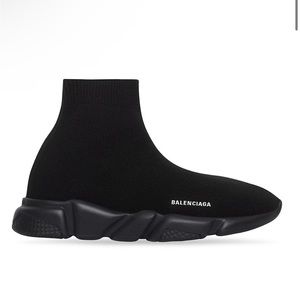 Balenciaga Little Kid's & Kid's Speed Recycled Knit Sneaker BLACK size 10
